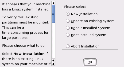 Selecting the Installation Mode